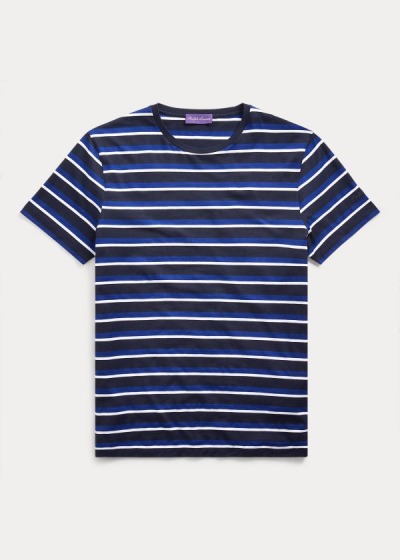 Ralph Lauren Striped Lisle T Shirt Herre Danmark (ZYCUW3784)